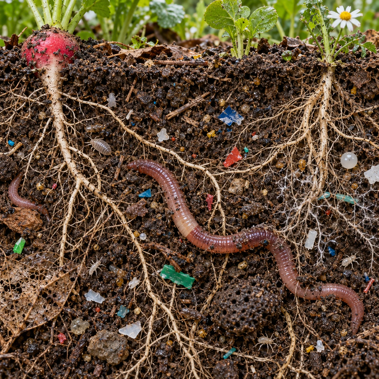 Mikroplastik im Boden: Wie es Pflanzen und Bodenökosysteme beeinflussen kann